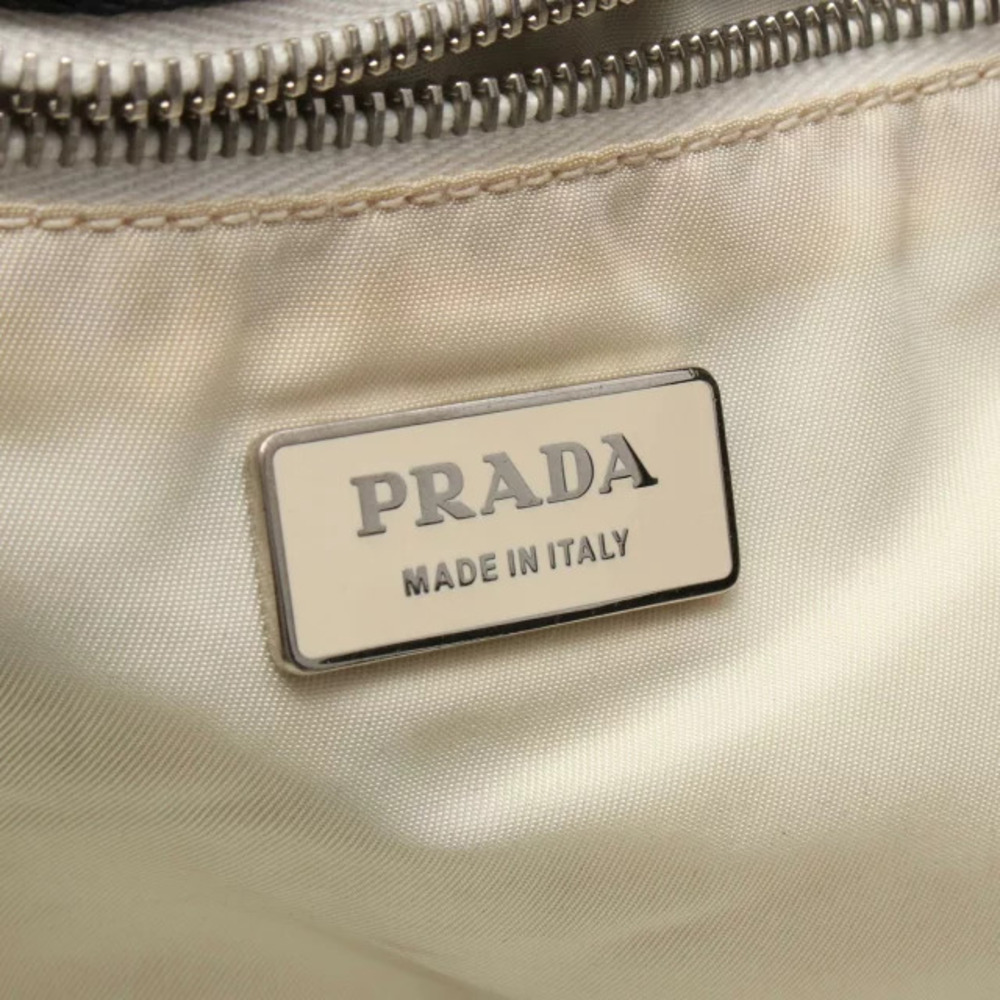 Prada Triangle Tote Tessuto Saffiano Bag Leather Black - Picture 4 of 9